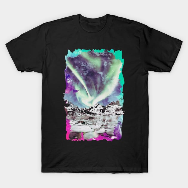 Aurora Borealis T-Shirt by KMSbyZet